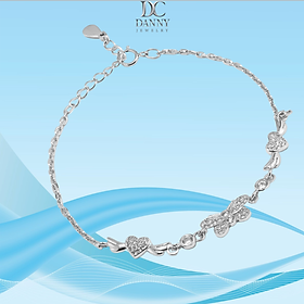 Lắc Tay Danny Jewelry Bạc 925 Xi Rhodium Mắc Xích Biểu Tượng Bướm LACY280