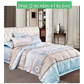 Bộ drap gối Tencel vải  Hàn Quốc , đỉnh cao mát , mềm mại { drap và 3 áo gối