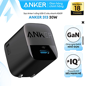 Mua Sạc ANKER 313 GEN 2 30W 1 cổng USB-C PiQ 3.0 tương thích PD - A2639 - Hỗ trợ sạc nhanh tối đa 27W cho iPhone 14 Series