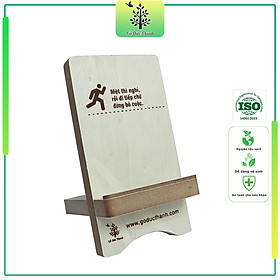 Mua Đế điện thoại để bàn bằng gỗ | Gỗ Đức Thành | Thiết kế tinh tế  khắc chữ độc đáo