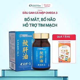 Dầu Gan Cá Mập Omega 3 Astaxanthin Genki Fami Nhật Bản, Bổ Mắt, Bổ Não Tốt Cho Tim Mạch Hộp 90 viên