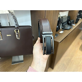 Thắt Lưng Nam Hàng Hiệu GENCE LG61 Chất Liệu Da Bò Cao Cấp Màu Nâu