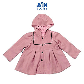 Áo khoác có nón bé gái Hồng Tím thô nhung - AICDBG14QN2A - AIN Closet