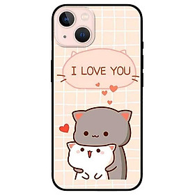 Ốp lưng dành cho Iphone 13 Mini - Iphone 13 - Iphone 13 Pro -  Iphone 13 Pro Max - Hai Chú Mèo Ôm I Love U