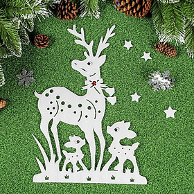 Merry Christmas Foam Deer Elk Christmas Decoration Christmas Home Window DIY