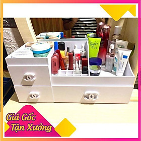 Tủ Kệ đựng mỹ phẩm 3 hộp size 45x20x20cm, 20 ô son tặng kèm lọ