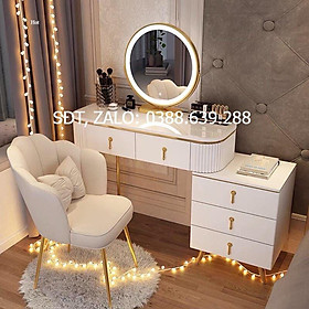 Mua Bàn trang điểm siêu hot dạng nhiều ngăn kéo siêu tiện lợi kết hợp ghế nơ