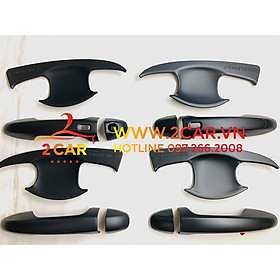 Ốp tay nắm, hõm cửa xe Toyota Fortuner 2017 - 2022 nhựa đen nhám cao cấp