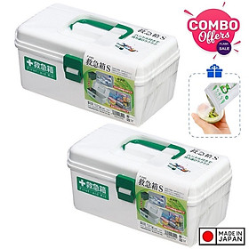 Mua Combo 2 hộp đựng thuốc và dụng cụ y tế cao cấp nội địa Nhật Bản - Tặng hộp đựng thuốc loại tròn