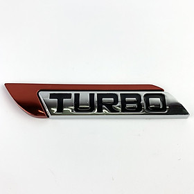Tem Kim Loại Chữ TURBO Dán Trang Trí Ô Tô