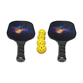 Pickleball Paddles, Pickleball Paddle with Comfort Grip, Pickleball Set of 2 Paddles with 4 Balls, and Portable Carry Bag