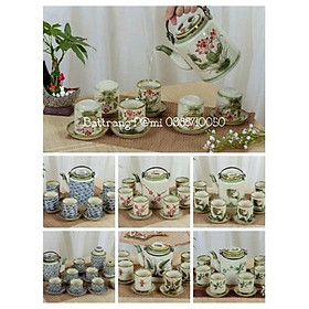 Mua Bộ ấm tích men kem vẽ tay sứ Bát Tràng
