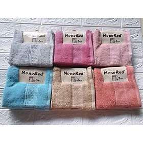 Khăn mặt Monored xuất Nhật sét 3 chiếc chất cotton mềm mịn