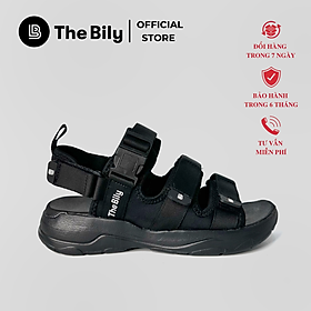 Giày Sandal Nam Nữ Unisex The BiLy Quai Ngang Dây Dù Đế IP Siêu Êm Nhẹ Màu Đen-BL08