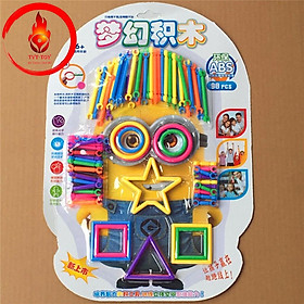 Bộ đồ chơi xếp hình - Xếp hình que diêm thông minh cho trẻ với nhiều tạo kiểu hấp dẫn và thú vị