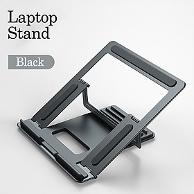 Giá đơc tản nhiệt cho laptop Aluminum Alloy Heat Dissipation Bracket Foldable 4-level -Màu đen