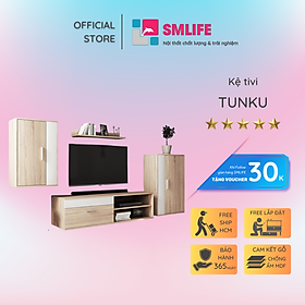 Kệ để tivi phòng ngủ thiết kế tiện dụng SMLIFE Tunku