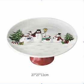 Mua Đĩa Bánh Người Tuyết Trang Trí D27Cm | Index Living Mall | Nhập Khẩu Thái Lan