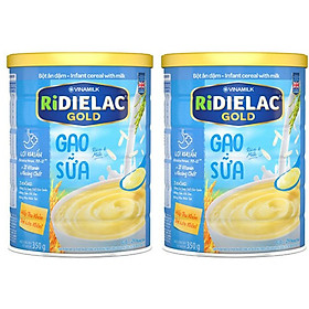 Combo 2 hộp BỘT ĂN DẶM RIDIELAC GOLD GẠO SỮA - HỘP THIẾC 350G