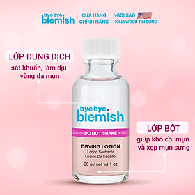 Chấm mụn Bye Bye Blemish Drying Lotion 30ml giảm mụn nhanh sau 1 đêm cho tất cả loại mụn trên mặt và body