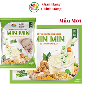 Ngũ Cốc Min Min Lợi Sữa 30Hạt 1 Hộp 500gr _ 25 gói - Chuyên Lợi Sữa và