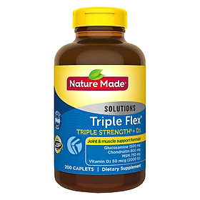 Viên uống hỗ trợ điều trị xương Triple Flex Triple Strength Nature Made Hộp 200 viên