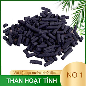 Than hoạt tính lọc nước 4KG cao cấp, lọc nước bể cá, nước sinh hoạt, giếng, công nghiệp, hồ thủy sinh, xử lý khí thải, khử độc, khử mùi