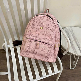 Balo Đi Học In Hoạ Tiết Gấu Size 40 Da Cao Cấp Nhiều Ngăn Đi Chơi Đi Du Lịch Cực Đẹp - Hồng, Hồng