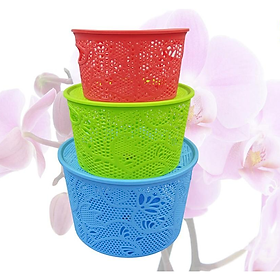 Mua Bộ 3 Rổ Nhựa Có Nắp Đậy