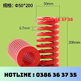 Lò xo khuôn nén, lò xo nén Màu Đỏ Dây Phẳng Màu Vàng Mạnh 40 50