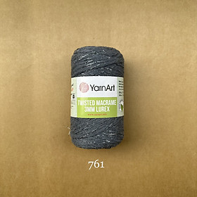 Sợi Twisted Macrame 3 MM Lurex nhập khẩu từ Yarnart, đan móc giỏ xách, nón, trang trí nội thất, vỏ ghế