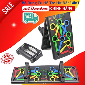 Dụng Cụ Hít Đất Chống Đẩy – Đa Dạng 14 Bài Tập – Nhiều Nút 14 in 1 – Dụng Cụ Chống Đẩy Chính Hãng miDoctor