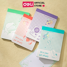 [Sơn Tùng M-TP Collection] Giấy Note Notepad Sổ Ghi Chú Xé Họa Tiết Dễ Thương Deli  - Sổ Notepad Nhiều Màu Cute - EA614