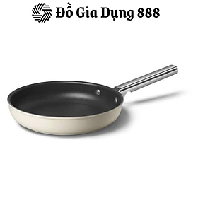 Chảo Chống Dính Smeg CKFF2401CRM, Tay Cầm Inox, Dẫn Nhiệt Tốt, Dùng Cho Mọi Loại Bếp, Made In Italy - 24cm