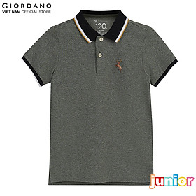 Áo Thun Có Cổ Trẻ Em Ngắn Tay Thêu Logo Hươu Deer Polo Giordano 03011202