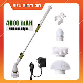 Chổi Cọ Điện Nhà Vệ Sinh Không Dây Đa Năng, Cọ Bồn Cầu Toilet Nhà Bếp, Pin 4000mAh - Hàng Nhập Khẩu