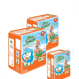 Combo 2 Tã quần Goodry size XXL44 miếng + 1 tã quần Goodry XXL30 miếng (15-19kg)