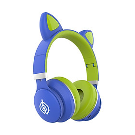 Universal Cat Ear Cartoon Bluetooth Headset Stereo Headphones Mic
