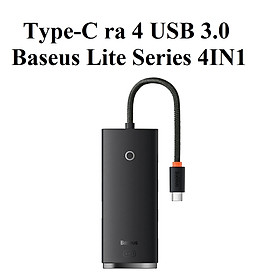 Mua  Ra 4 cổng USB3.0   Bộ chuyển cổng Type-C / USB 4 trong 1 Baseus Lite Series BS-OH012 / BS-OH015 _ Hàng chính hãng