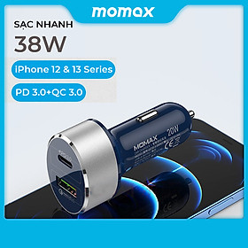 Tẩu sạc nhanh xe ô tô 2 cổng 38W PD 3.0 QC3.0 Momax UC10 - Hàng chính hãng