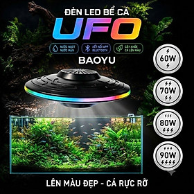 Đèn Rọi Bể Cá Cao Cấp BAOYU UFO WRGB 60W-90W, Tùy Chỉnh Màu Qua App, Bảo Hành Tốt - 60W