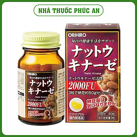 Viên uống ngăn ngừa đột quỵ, tai biến Orihiro Natto Kinase 2000FU Nhật Bản 60 viên