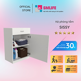 Tủ phòng tắm gỗ hiện đại SMLIFE Sissy | Gỗ MDF dày 17mm chống ẩm | D60xR40xC90cm