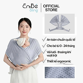 Địu Vải Lưới EmBé Sling WindMesh Thoáng Khí