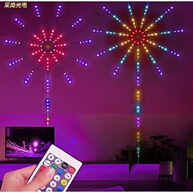 đèn LED pháo hoa trang trí dán tường hoa điều khiển từ xa nhiều màu 