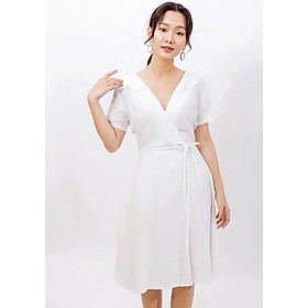 Váy đầm công sở thời trang Eden cổ tim thắt nơ eo. Kiểu dáng nữ tính, Chất liệu mềm mại, thoáng mát - D399