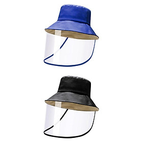 2Pcs Anti-spitting Hat Dustproof Clear Cover  Hat Bucket Hats