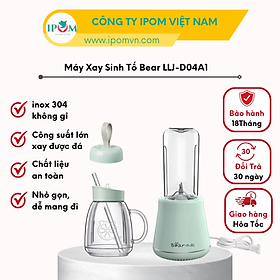 Máy Xay Sinh Tố Cầm Tay Bear, Xay Hoa Quả Công Suất Lớn, Chất Liệu An Toàn LLJ-D04A1 - Hàng Chính Hãng Bảo hành 18 Tháng