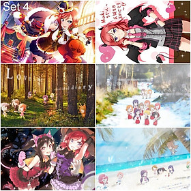 Bộ 6 Áp phích - Poster Anime Love Live! School Idol Project (1) (bóc dán) - A3,A4,A5