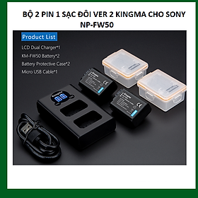 Mua BỘ 2 PIN 1 SẠC ĐÔI VER 2 KINGMA CHO SONY NP-FW50 - HÀNG CHÍNH HÃNG